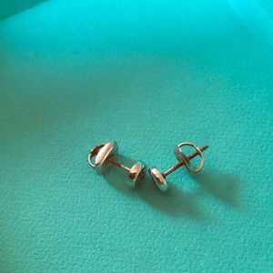 14k white gold 1/8 ct diamonds earrings for girls